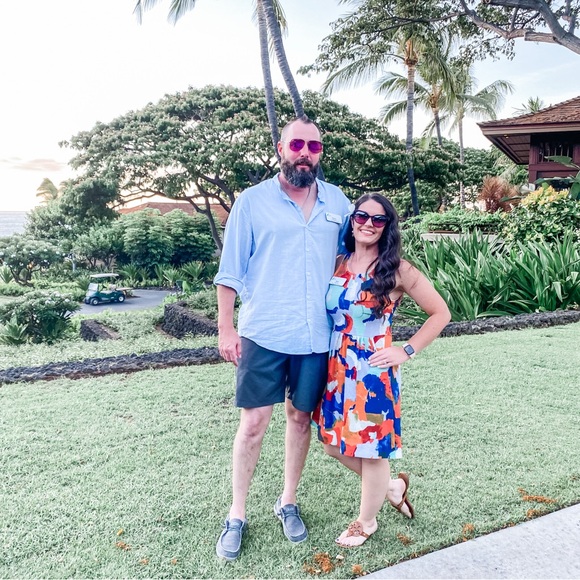 Anthropologie Watercolor Dress - Picture 1 of 4